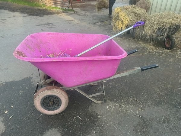 Large twin wheeled wheelbarrow are great for larger bulky loads