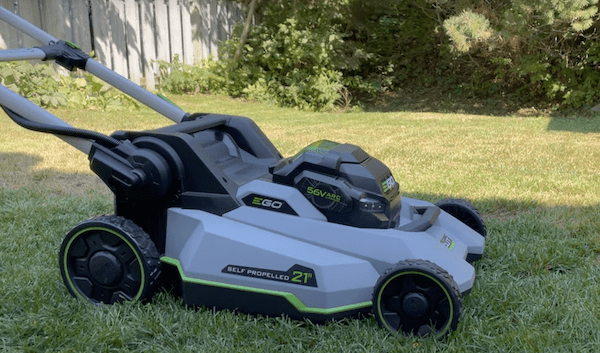 EGO Power+ LM2135SP 21-Inch Select Cut Lawn Mower that was tested on a customers lawn