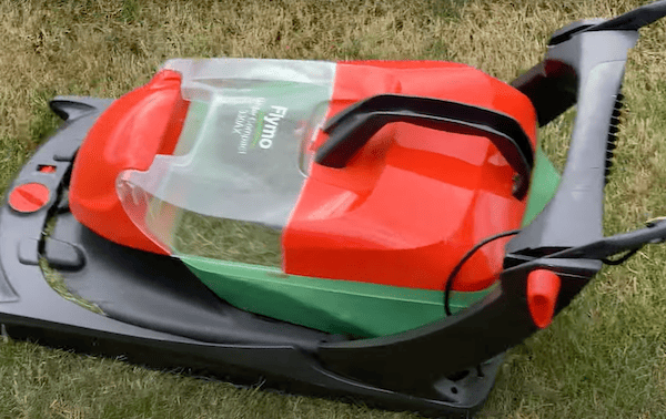 Flymo 330AX hover lawnmower being tested