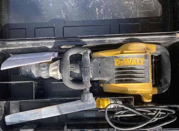 DeWalt D25899K SDS-Max Breaker Demolition Hammer we use on the nursery for breaking up concrete - this is 110v but I link to the 240v with. teh3 pin plug version as is better for personal use