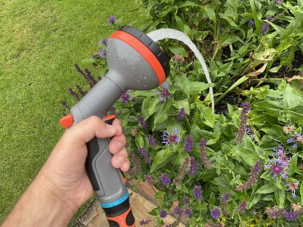 Spray pattern which is perfect for filling watering cans or buckets