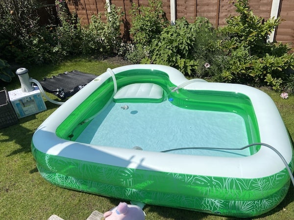 My Bestway Tropical Paradise Fun Pool which is a great option for those looking for the best inflatable pools