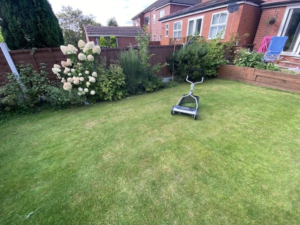 Cuting a smaller lawn with a push mower
