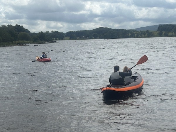 Paddling in my ITIWIT inflatable kayak