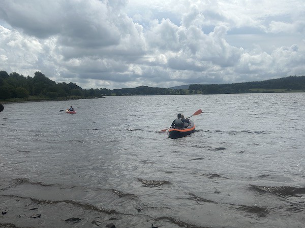 Out on Loch Ken with a couple of kayaks