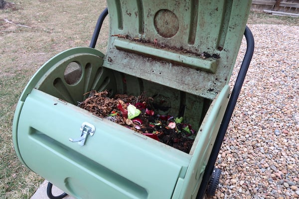 Testing compost tumbler