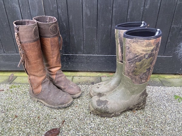 River boots and Jack Pyke wellies that are both excellent for dog walking