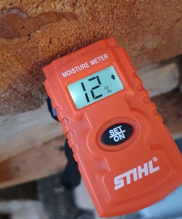 Stihl Wood Moisture Meter I use at work to check the moisture content of logs before they go on sale
